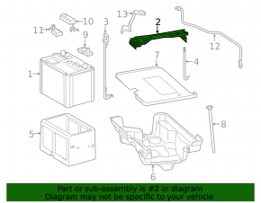 Battery mount Lexus IS 14-24 2 parts