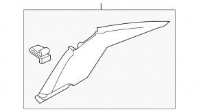 Rear pillar trim right Infiniti G25 G35 G37 4d 06-14