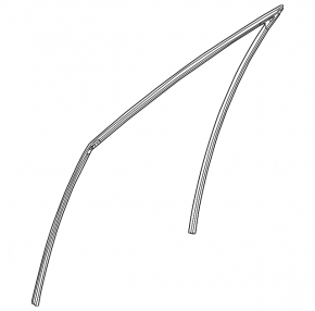 Front right glass seal Nissan Murano 25-26