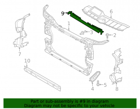 Upper radiator deflector Audi Q5 80A 18-24 2.0T