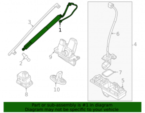 Left tailgate shock absorber for Kia EV6 22-24 electric