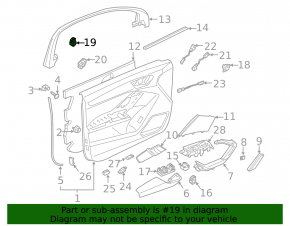 Audi Q3 83A 19-25 interior trunk release button, black