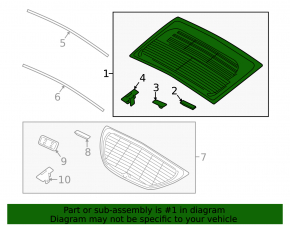 Rear glass of the trunk door upper Hyundai Veloster 12-17