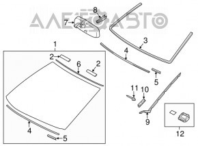 Interior mirror for Lexus IS 14-16 without navigation