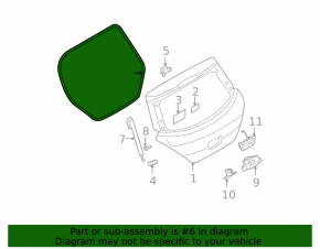 Nissan Versa 1.8 10-12 Trunk Seal