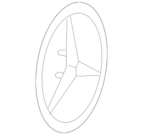 Emblem logo trunk lid Mercedes W213 E 17-23 broken guide