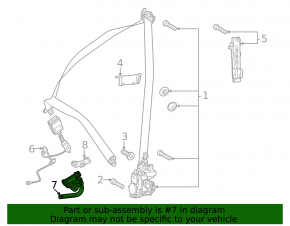 Driver's seat belt tensioner Mercedes W213 E 17-23