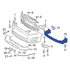 Front bumper reinforcement Ford Escape MK3 17-19
