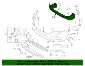 Front bumper reinforcement Ford Escape MK3 17-19