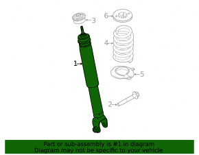 Shock absorber rear left Ford Explorer 16-19 3.7 awd