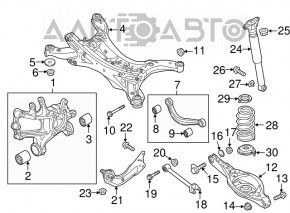 Lower arm under spring rear right Mazda CX-5 17- rusty