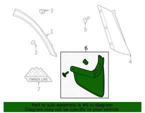 Mudguard rear left Ford Explorer 20-