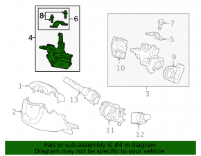 Ignition switch Honda Civic X FC 16-21 with contact group
