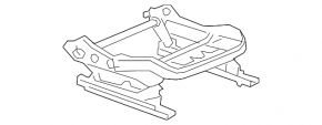 Left passenger seat runner for Chevrolet Malibu 16-25, mechanical, without frame