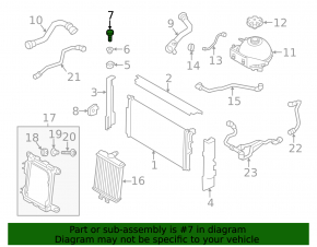 Radiator bracket left upper BMW F30 12-18 plastic