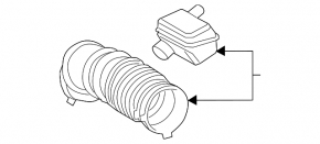 Air duct for Toyota Venza 21- manifold with resonator