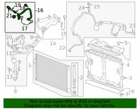 Chevrolet Volt 11-15 air conditioner condenser-compressor hose