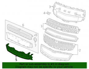 Lower grille of the front bumper Chevrolet Malibu 13 prerest, scratch