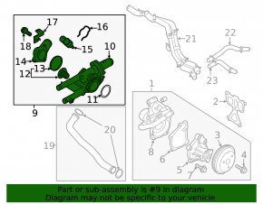 Thermostat housing Kia Sportage 17-22 2.4