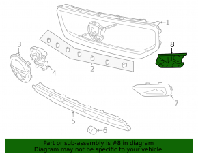 Left fog light bracket for Volvo XC40 19-22