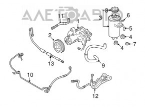Power Steering Drain Hose BMW X5 E70 07-13 4.8