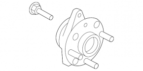 Front left hub for Nissan Cube 08-14
