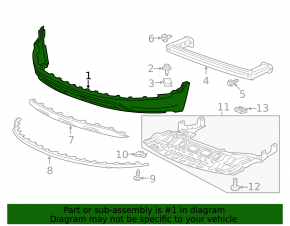 Buick Encore 20-22 front bumper lip matte finish