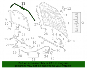 Front hood seal Audi Q7 16-