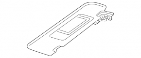 Left visor BMW X3 F25 11-17 beige, without hook