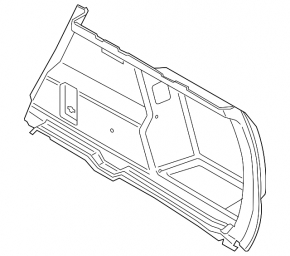 Arch trim right BMW X1 F48 16-22 black without pocket