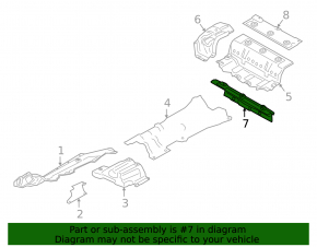 Rear muffler heat shield for BMW 7 G11 G12 16-22