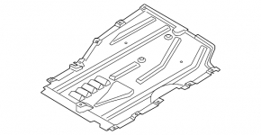 Underbody protection rear left BMW X3 F25 11-17