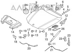 Front bumper seal BMW 3 F30 12-18