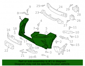 Front bumper bare Lexus NX300 NX300h 18-19 base for parking sensors