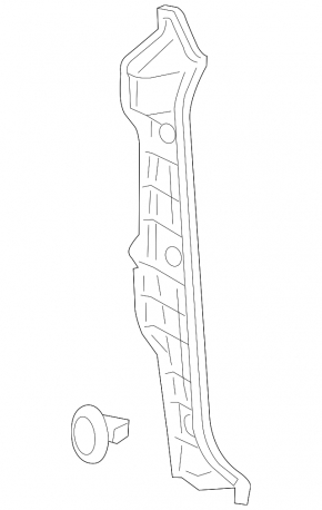 Left door-wing seal for Toyota Prius C 12-19