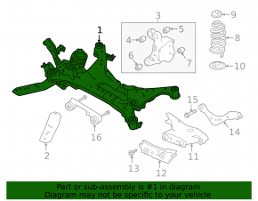 Subframe rear Nissan Altima 19- fwd