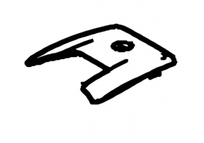 The inner guide cover of the right seat of the 2nd row rear Toyota Sienna 21-25 is black, worn.