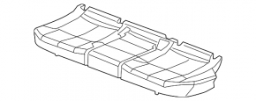 Rear row of seats 2 row VW Jetta 11-18 USA cloth black-gray