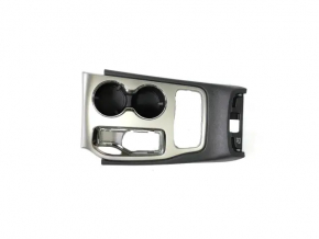Jeep Grand Cherokee WK2 17-22 center console trim with cup holders, silver, scratches