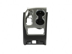 Jeep Grand Cherokee WK2 17-22 center console trim with cup holders, silver, scratches