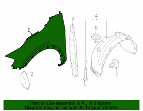 Front left wing Kia Sportage 23-26