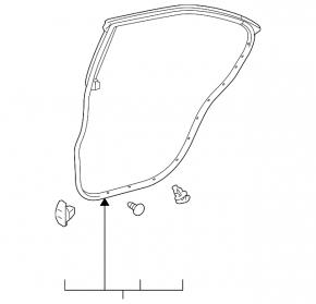Lexus Hs250h 10-12 rear right door seal