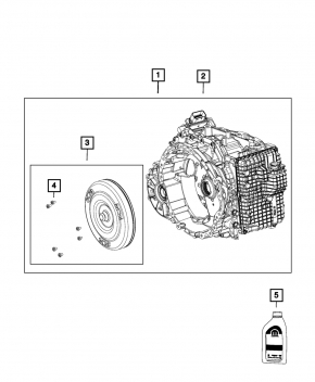 Automatic transmission assembly Jeep Cherokee KL 14-15 3.2 948TE FWD 43k