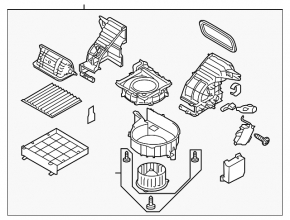 Housing bare fan right side Subaru b10 Tribeca