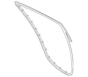 Door seal rear right Hyundai Veloster 12-17