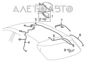 Antenna housing fin Lexus RX350 RX450h 16-19