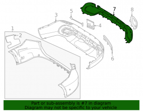 Rear bumper lip trim Mercedes GLC-class X254 23-25 AMG pkg