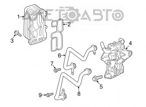 Cooling system flange Mercedes GLC 300/350e 16-22