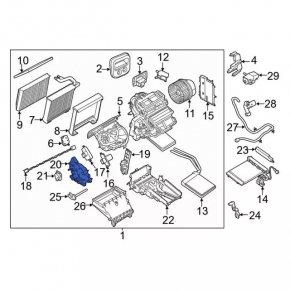 Actuator motor drive heater air conditioner Ford C-max MK2 13-15