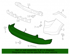Bare rear bumper for Honda CRV 12-14